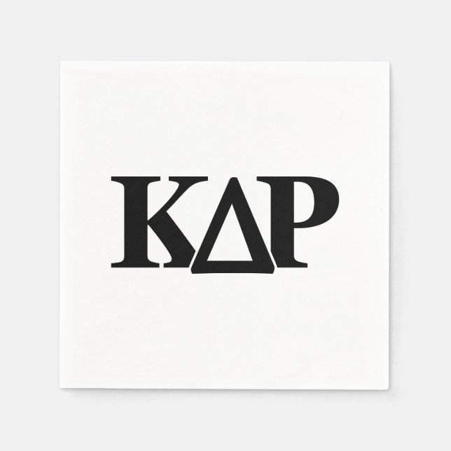 Kappa Delta Rho Greek Letters Logo Napkins (Front)