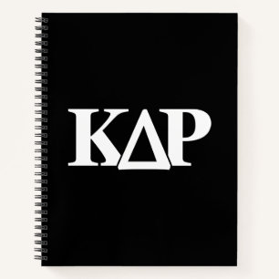 Kappa Delta Rho Greek Letters Logo Notebook
