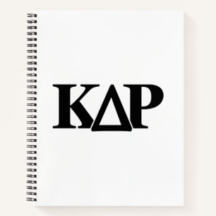 Kappa Delta Rho Greek Letters Logo Notebook
