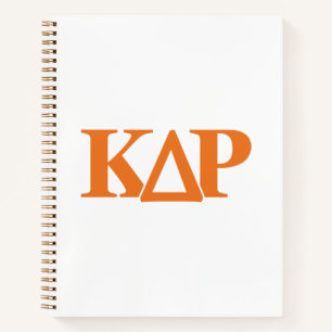 Kappa Delta Rho Greek Letters Logo Notebook