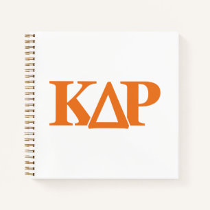 Kappa Delta Rho Greek Letters Logo Notebook