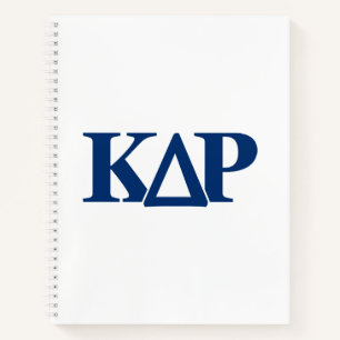 Kappa Delta Rho Greek Letters Logo Notebook