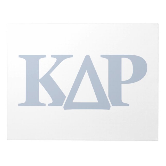 Kappa Delta Rho Greek Letters Logo Notepad (Front)