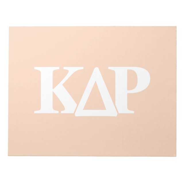 Kappa Delta Rho Greek Letters Logo Notepad (Front)