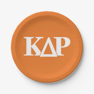 Kappa Delta Rho Greek Letters Logo Paper Plates
