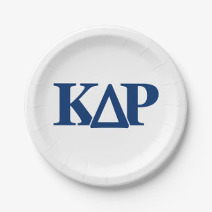 Kappa Delta Rho Greek Letters Logo Paper Plates