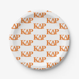 Kappa Delta Rho Greek Letters Logo Paper Plates