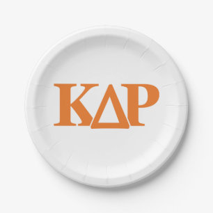 Kappa Delta Rho Greek Letters Logo Paper Plates