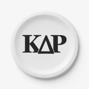 Kappa Delta Rho Greek Letters Logo Paper Plates