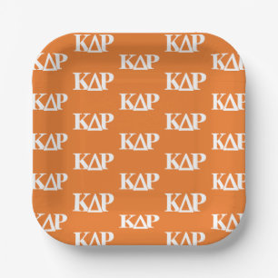 Kappa Delta Rho Greek Letters Logo Paper Plates