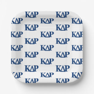 Kappa Delta Rho Greek Letters Logo Paper Plates