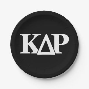 Kappa Delta Rho Greek Letters Logo Paper Plates