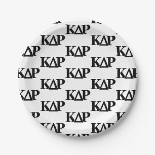 Kappa Delta Rho Greek Letters Logo Paper Plates