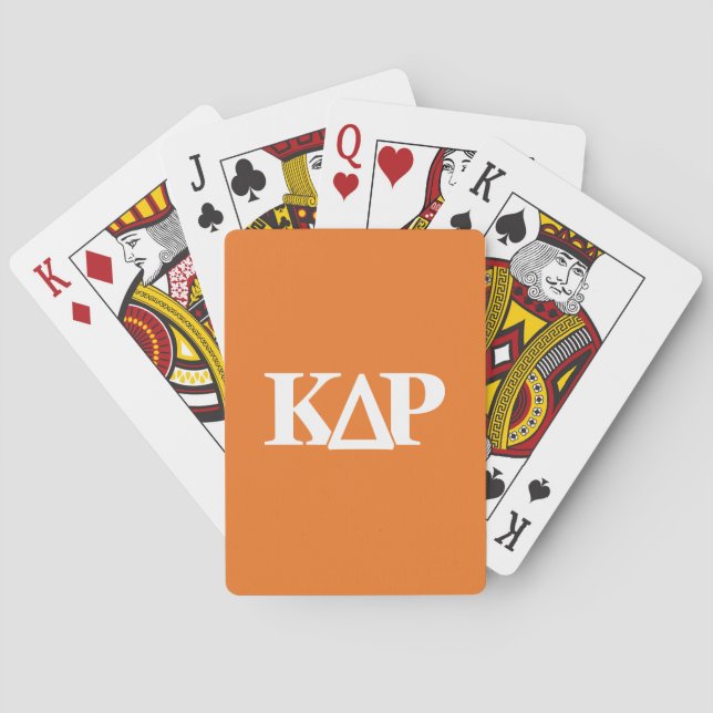 Kappa Delta Rho Greek Letters Logo Poker Cards (Back)