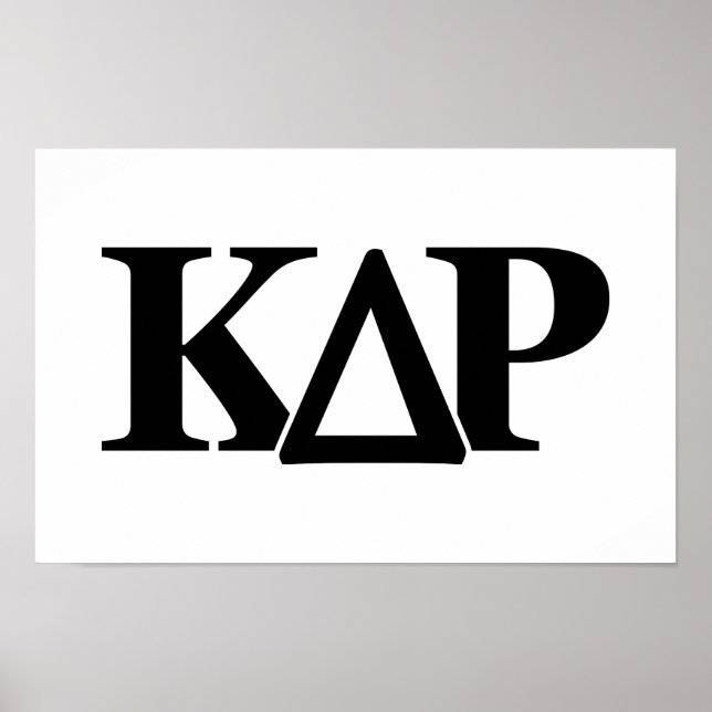Kappa Delta Rho Greek Letters Logo Poster (Front)