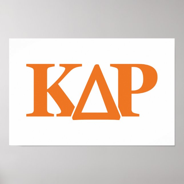 Kappa Delta Rho Greek Letters Logo Poster (Front)