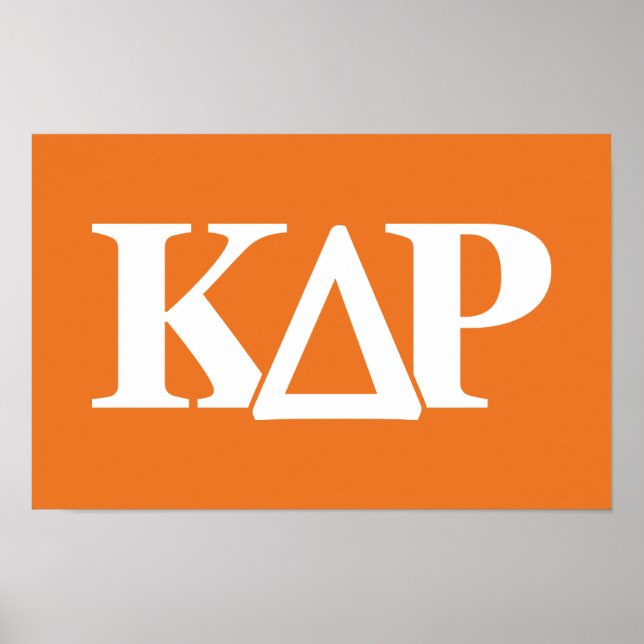 Kappa Delta Rho Greek Letters Logo Poster (Front)
