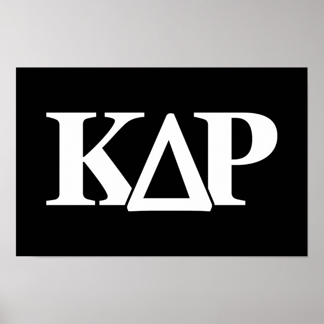 Kappa Delta Rho Greek Letters Logo Poster (Front)