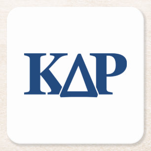 Kappa Delta Rho Greek Letters Logo Square Paper Coaster