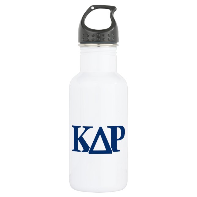 Kappa Delta Rho Greek Letters Logo Stainless Steel Water Bottle (Front)