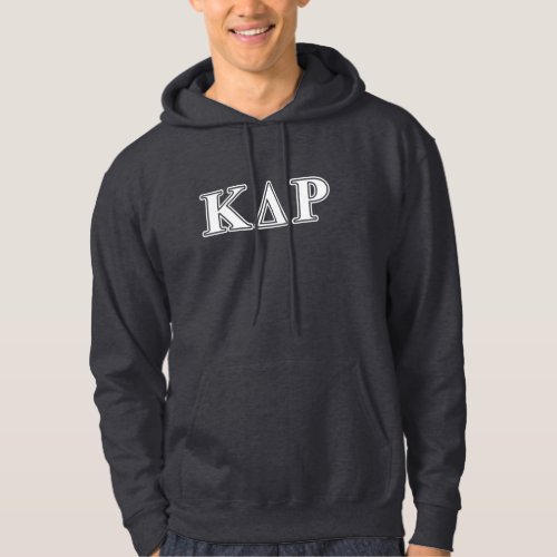 Kappa Delta Rho  White and Blue Letters Hoodie