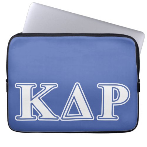Kappa Delta Rho  White and Blue Letters Laptop Sleeve