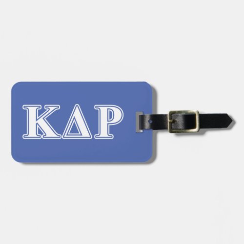 Kappa Delta Rho  White and Blue Letters Luggage Tag