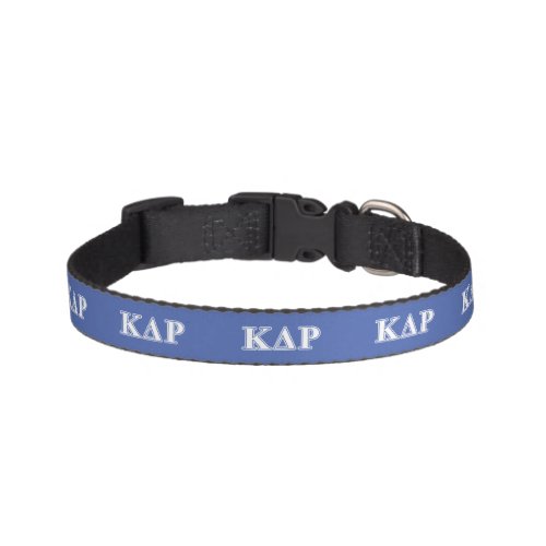 Kappa Delta Rho  White and Blue Letters Pet Collar