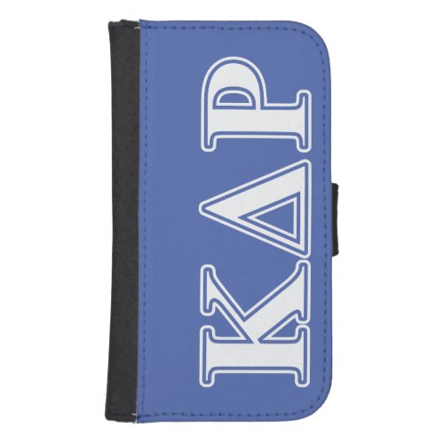 Kappa Delta Rho  White and Blue Letters Galaxy S4 Wallet Case