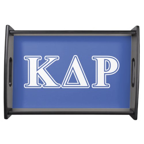 Kappa Delta Rho  White and Blue Letters Serving Tray
