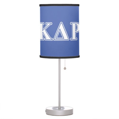 Kappa Delta Rho  White and Blue Letters Table Lamp