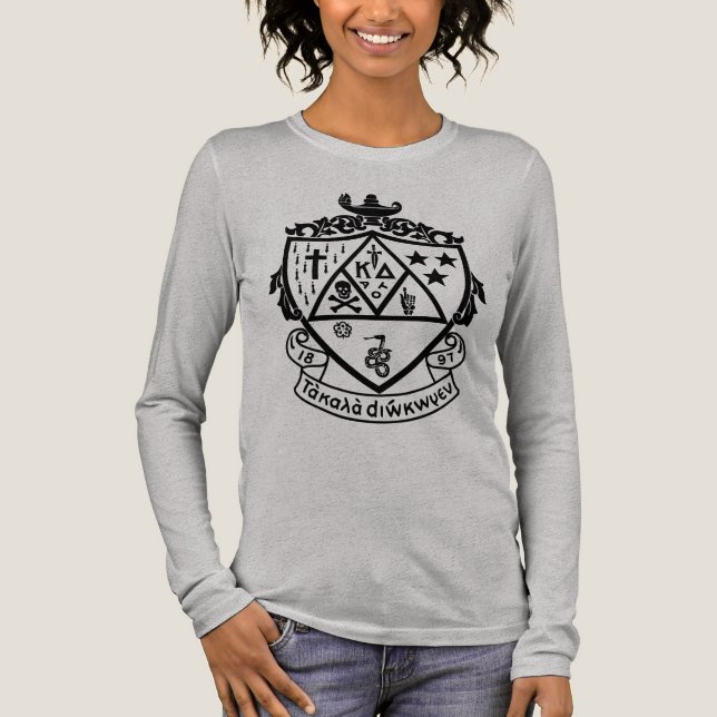 Kappa Delta Sorority Crest Design 4 Tri-Blend Shirt (Front)