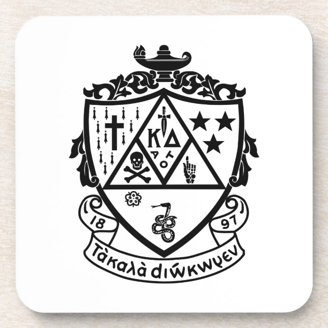Kappa Delta Sorority Crest Design Beverage Coaster (Front)
