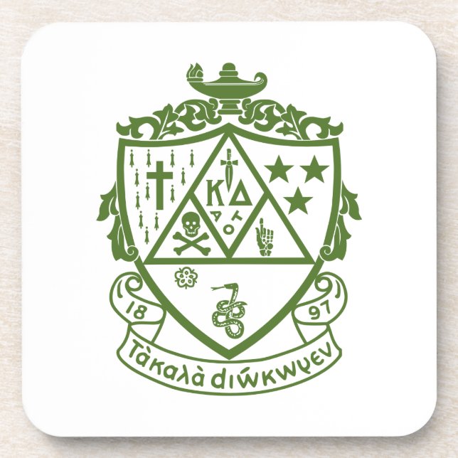 Kappa Delta Sorority Crest Design Beverage Coaster (Front)