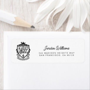 Kappa Delta Sorority Crest Design Label