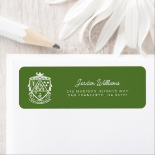 Kappa Delta Sorority Crest Design Label