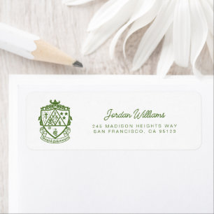 Kappa Delta Sorority Crest Design Label