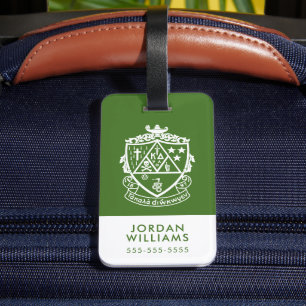 Kappa Delta Sorority Crest Design Luggage Tag