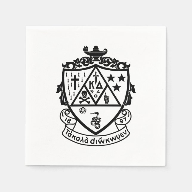 Kappa Delta Sorority Crest Design Napkins (Front)