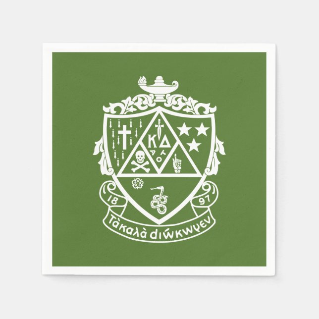 Kappa Delta Sorority Crest Design Napkins (Front)