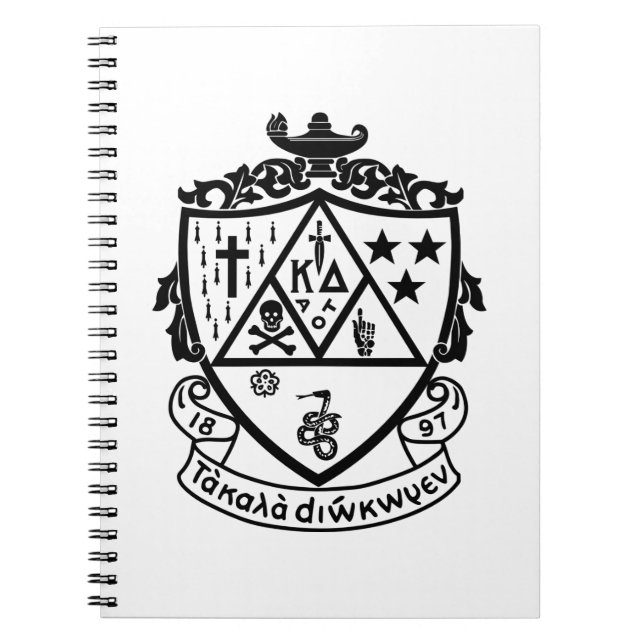 Kappa Delta Sorority Crest Design Notebook (Front)