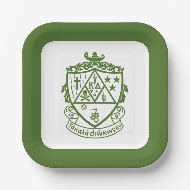Kappa Delta Sorority Crest Design Paper Plates (Front)