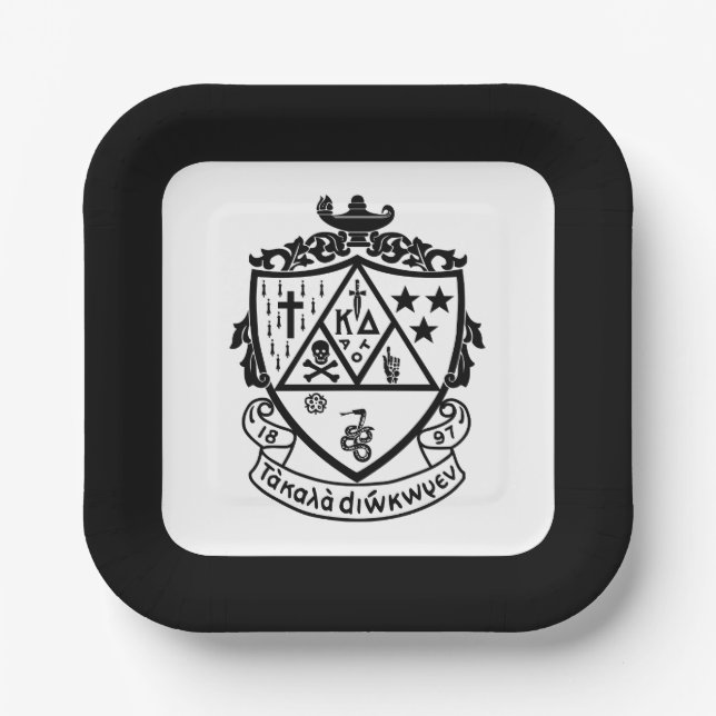 Kappa Delta Sorority Crest Design Paper Plates (Front)
