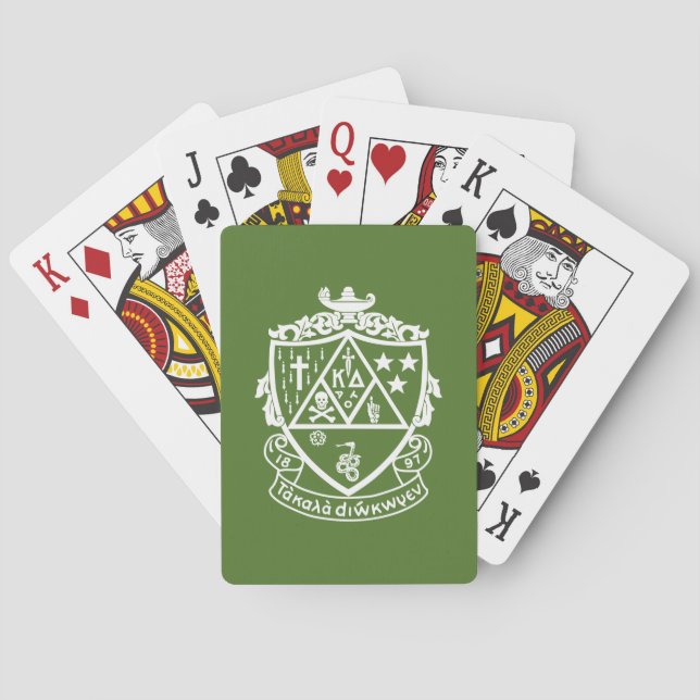 Kappa Delta Sorority Crest Design Poker Cards (Back)