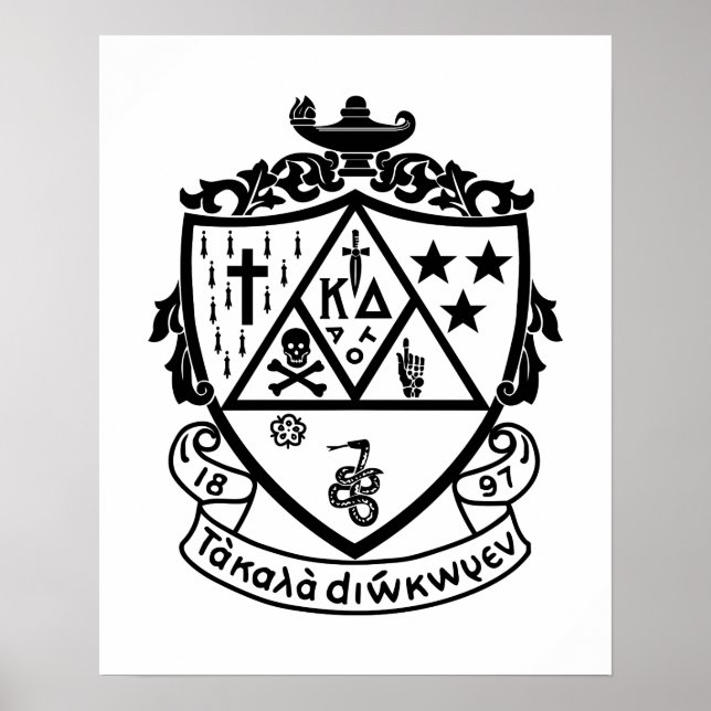 Kappa Delta Sorority Crest Design Poster (Front)