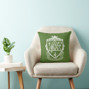 Kappa Delta Sorority Crest Design Throw Pillow