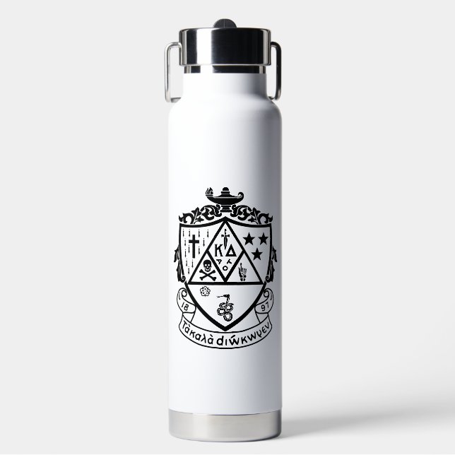 Kappa Delta Sorority Crest Design Water Bottle (Front)