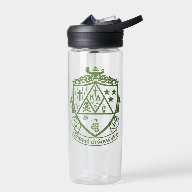 Kappa Delta Sorority Crest Design Water Bottle (Left)