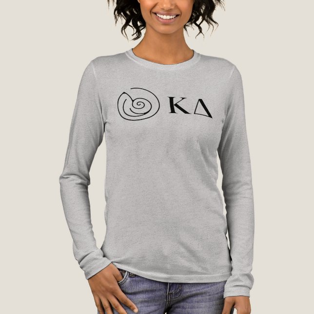Kappa Delta Sorority Greek Letters Logo Design 6 Tri-Blend Shirt