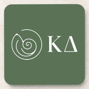 Kappa Delta Sorority Greek Letters Logo Design Beverage Coaster